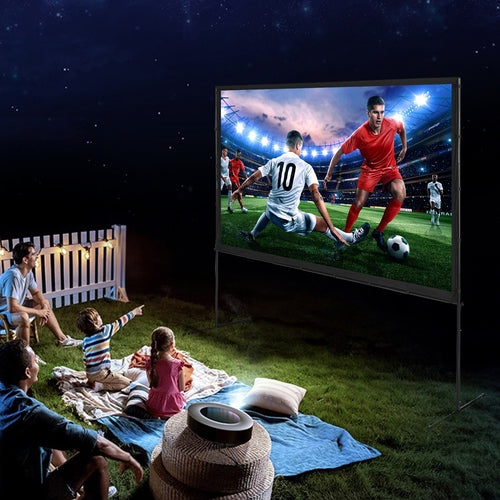 Projector Screen with Stand, 100 inch 16:9 4K 1080 HD Outdoor Movie