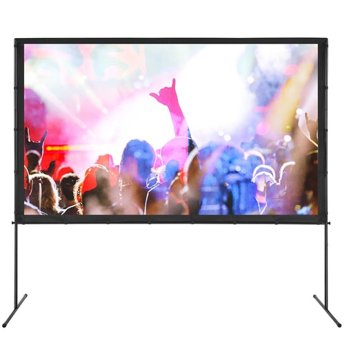 Projector Screen with Stand, 100 inch 16:9 4K 1080 HD Outdoor Movie